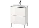 Duravit L-Cube Waschtisch-Unterschrank LC667308585 62 x 39,1 cm, weiß hochglanz, 2 Auszüge, stehend