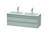 Duravit Ketho Waschtisch-Unterschrank KT643200707 127x47,5x48cm, 2 Schubkästen, wandhängend, betongrau matt