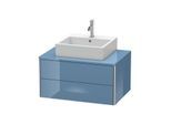 Duravit XSquare Waschtisch-Unterschrank XS491004747 80x40x54,8cm, 2 Schubkästen, Stone Blue hochglanz