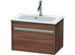 Duravit Ketho Waschtisch-Unterschrank KT642207979 60 x 38,5 cm, nussbaum natur, 1 Auszug, wandhängend