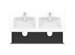 Duravit L-Cube Waschtischunterbau LC625804949 Graphit Matt, 129x55x48,1cm, 2 Schubladen