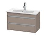 Duravit Ketho Waschtisch-Unterschrank KT645304343 80 x 38,5 cm, basalt matt, 2 Schubkästen, wandhängend