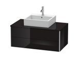 Duravit XSquare Waschtisch-Unterschrank XS491104040 100x40x54,8cm, 2 Schubkästen, schwarz hochglanz