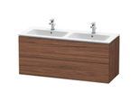 Duravit L-Cube Waschtisch-Unterschrank LC625802121 129x48,1x55cm, 2 Schubkästen, wandhängend, nussbaum dunkel