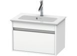 Duravit Ketho Waschtisch-Unterschrank KT642201818 60 x 38,5 cm, weiß matt, 1 Auszug, wandhängend