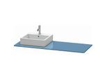 Duravit XSquare Konsole XS060GL4747 140x55cm, mit 1 Ausschnitt, links, Stone Blue hochglanz