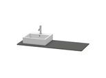 Duravit XSquare Konsole XS060GL4949 140x55cm, mit 1 Ausschnitt, links, Graphit matt