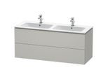 Duravit L-Cube Waschtisch-Unterschrank LC625800707 129x48,1x55cm, 2 Schubkästen, wandhängend, betongrau matt