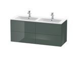Duravit L-Cube Waschtischunterbau LC625903838 Dolomiti Grey Hochglanz, 129x55x48,1cm, 4 Auszüge