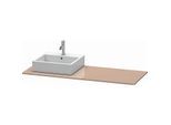 Duravit XSquare Konsole XS060GL8686 140x55cm, mit 1 Ausschnitt, links, cappuccino hochglanz