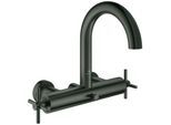 Grohe Atrio Wannen-Zweigriff-Armatur 25268AL0 1/2", hard graphite gebürstet
