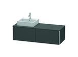 Duravit XSquare Waschtisch-Unterschrank XS4903L4949 140x40x54,8cm, 2 Auszüge, links, Graphit matt