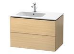 Duravit L-Cube Waschtisch-Unterschrank LC629107171 82x48,1x55cm, 2 Schubkästen, Becken links, mediterane eiche
