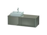 Duravit XSquare Waschtisch-Unterschrank XS4903L8989 140x40x54,8cm, 2 Auszüge, links, Flannel Grey hochglanz
