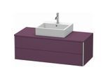Duravit XSquare Waschtisch-Unterschrank XS491209494 120x40x54,8cm, 2 Schubkästen, Aubergine seidenmatt
