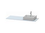 Duravit XSquare Konsole XS060GR9797 140x55cm, mit 1 Ausschnitt, rechts, Lichtblau seidenmatt