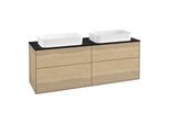 Villeroy und Boch Finion Waschtischunterschrank F31200PC 160x60,3cm, Abdeckplatte black matt, Oak Veneer