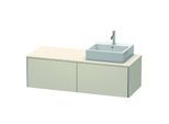 Duravit XSquare Waschtisch-Unterschrank XS4903R9191 140x40x54,8cm, 2 Auszüge, rechts, Taupe