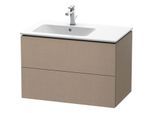 Duravit L-Cube Waschtisch-Unterschrank LC629107575 82x48,1x55cm, 2 Schubkästen, Becken links, leinen