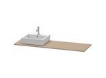Duravit XSquare Konsole XS060HL7575 160x55cm, mit 1 Ausschnitt, links, Leinen