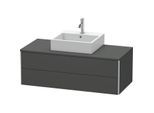 Duravit XSquare Waschtisch-Unterschrank XS491204949 120x40x54,8cm, 2 Schubkästen, Graphit matt