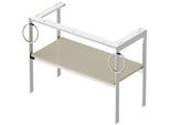 Duravit White Tulip Waschtisch-Konsole WT4547BH3H3 98,4 x 45 cm, Taupe Hochglanz, bodenstehend, Metall, 2 Handtuchhalter