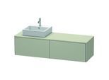 Duravit XSquare Waschtisch-Unterschrank XS4904L6060 160x40x54,8cm, 2 Auszüge, links, Taupe seidenmatt