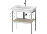 Duravit White Tulip Waschtisch-Konsole WT4546BH3H3 68,4 x 45 cm, Taupe Hochglanz, bodenstehend, Metall, 2 Handtuchhalter