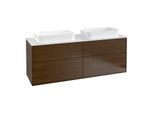 Villeroy und Boch Finion Waschtischunterschrank G31100GN 160x60,3cm, Emotion, Abdeckplatte white matt, Walnut veneer