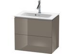 Duravit L-Cube Waschtisch-Unterschrank LC625608989 62 x 39,1 cm, flannel grey hochglanz, 2 Schubkästen, wandhängend