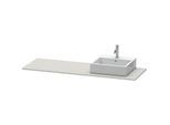 Duravit XSquare Konsole XS060HR0707 160x55cm, mit 1 Ausschnitt, rechts, Betongrau matt