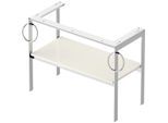 Duravit White Tulip Waschtisch-Konsole WT4547BH4H4 98,4 x 45 cm, Nordic Weiß Hochglanz, bodenstehend, Metall, 2 Handtuchhalter