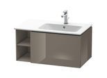 Duravit L-Cube Waschtisch-Unterschrank LC619208989 82x48,1x40cm, 1 Auszug, Becken rechts, flannel grey hochglanz