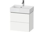 Duravit L-Cube Waschtisch-Unterschrank LC621901818 58,4x39,1x54,4cm, 2 Schubkästen, wandhängend, weiß matt
