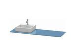 Duravit XSquare Konsole XS060HL4747 160x55cm, mit 1 Ausschnitt, links, Stone Blue hochglanz