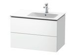 Duravit L-Cube Waschtisch-Unterschrank LC629201818 82x48,1x55cm, 2 Schubkästen, Becken rechts, weiß matt
