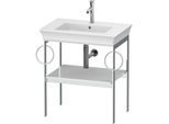Duravit White Tulip Waschtisch-Konsole WT4546B8585 68,4 x 45 cm, Weiß Hochglanz, bodenstehend, Metall, 2 Handtuchhalter