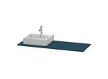 Duravit XSquare Konsole XS060GL9898 140x55cm, mit 1 Ausschnitt, links, Nachtblau seidenmatt