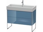 Duravit XSquare Waschtisch-Unterschrank XS447604747 98,4x49,1x46cm, 2 Auszüge, Stone Blue hochglanz