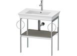 Duravit White Tulip Waschtisch-Konsole WT4546B9292 68,4 x 45 cm, Steingrau Seidenmatt, bodenstehend, Metall, 2 Handtuchhalter