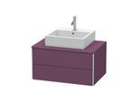 Duravit XSquare Waschtisch-Unterschrank XS491009494 80x40x54,8cm, 2 Schubkästen, Aubergine seidenmatt
