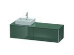 Duravit XSquare Waschtisch-Unterschrank XS4904L3838 160x40x54,8cm, 2 Auszüge, links, Dolomiti Grey hochglanz