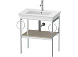 Duravit White Tulip Waschtisch-Konsole WT4546B6060 68,4 x 45 cm, Taupe Seidenmatt, bodenstehend, Metall, 2 Handtuchhalter