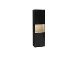 Villeroy und Boch Finion Hochschrank F460PCPH 41,8x151,6x27cm, links, Regal Oak Venerr, Glossy Black Lacquer