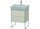 Duravit XSquare Waschtisch-Unterschrank XS447309191 58,4x49,1x46cm, 2 Auszüge, Taupe