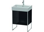 Duravit XSquare Waschtisch-Unterschrank XS447304040 58,4x49,1x46cm, 2 Auszüge, schwarz hochglanz