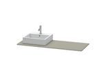 Duravit XSquare Konsole XS060GL9292 140x55cm, mit 1 Ausschnitt, links, Steingrau seidenmatt