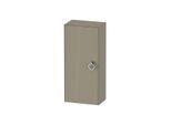Duravit White Tulip Halbhochschrank WT1323LH2H2 40 x 24 cm, Steingrau Hochglanz, 1 Türe links mit Griff, 2 Glasfachböden
