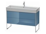 Duravit XSquare Waschtisch-Unterschrank XS447704747 118,4x49,1x46cm, 2 Auszüge, Stone Blue hochglanz