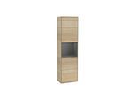 Villeroy und Boch Finion Hochschrank F460GKPC 41,8x151,6x27cm, links, Regal Anthracite Matt Lacquer, Oak Veneer